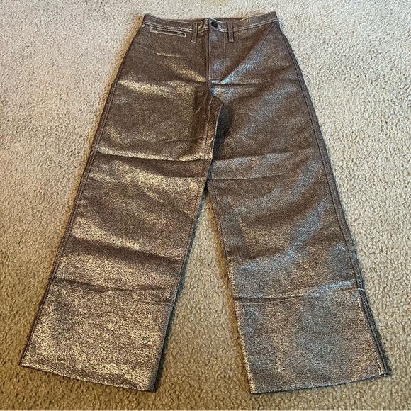 Madewell Slim Emmett Wide-Leg Crop Pants - Picture 3 of 5